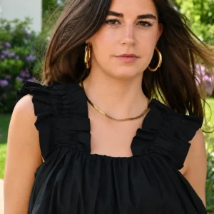 Basic flat necklace - goud