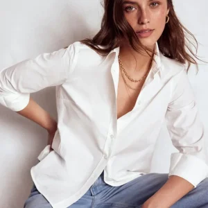 Blouse Dames – Wit | Getailleerd Knoopoverhemd
