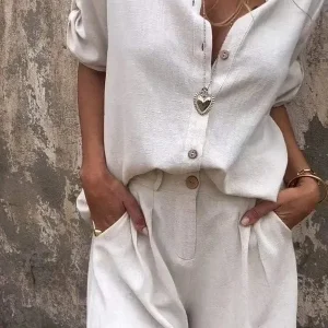 Miss | Tweedelig Blouse set Dames Casual - Katoen