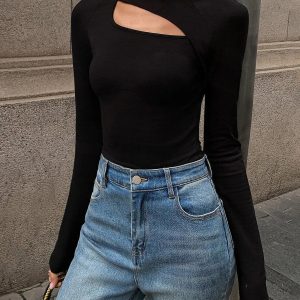 Miss | Top Dames Casual Cut-Out - Katoen