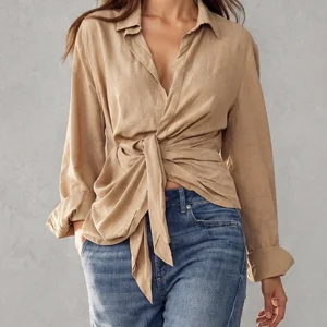 Miss | Blouse Dames Loose Fit Lange Mouwen - Katoenblend