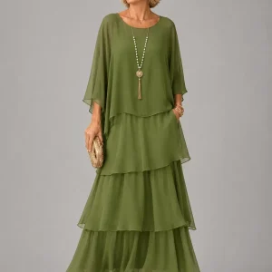 Miss | Jurk Dames Maxi Casual Gelaagd - Viscose